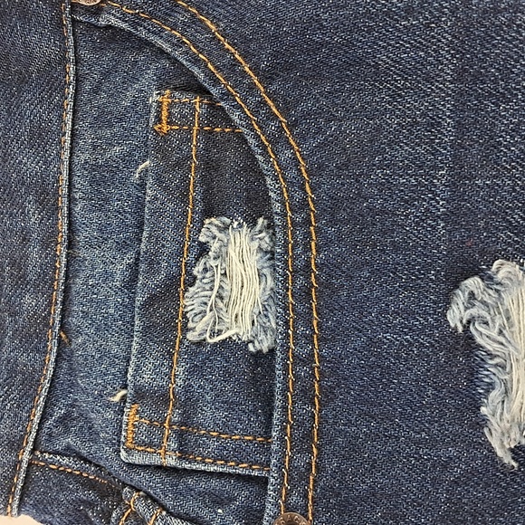 Track 23 Fashion Denim Dark Wash Size 13 Distressed Shorts - Picture 3 of 8